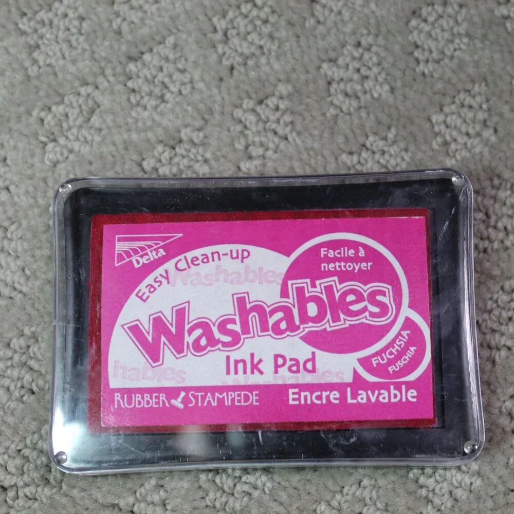 12 Stamps Stampin' Up Varied Theme Wood Mounted Stamps  & 3 Washable Inks